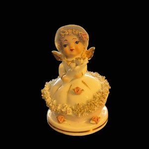 Vintage Lefton June Bride China with Spaghetti Ruffle and Gold Wings